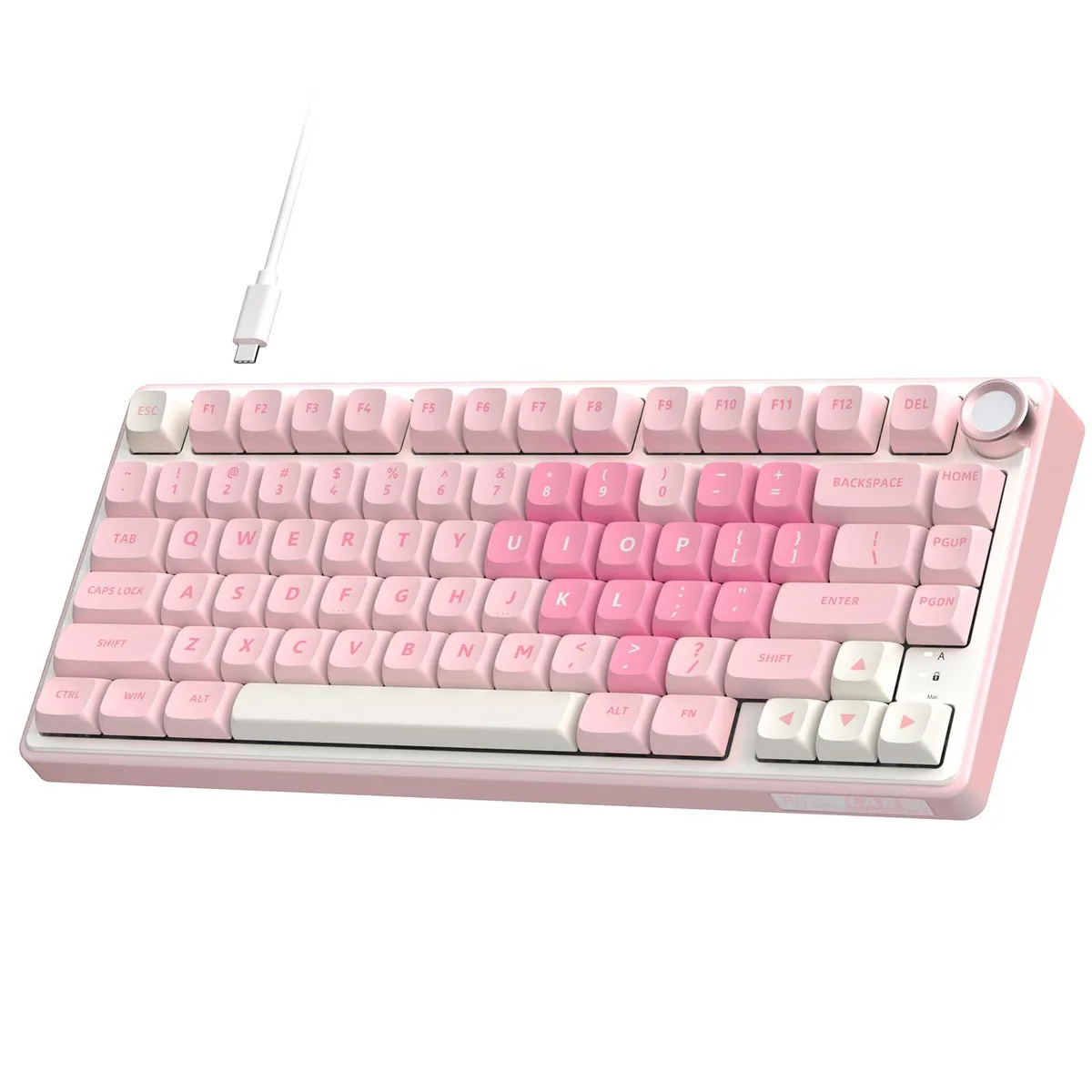 RK ROYAL KLUDGE RK R75 75% Mechanical Gaming Keyboard Pink 81 Keys USB-C — product photo
