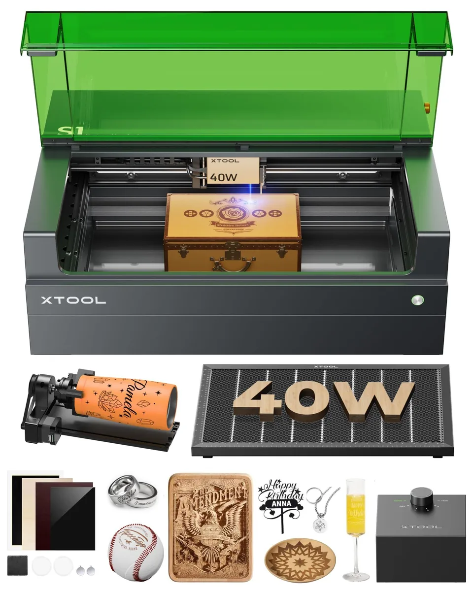 Traditions (Generic) Traditions (Generic) xTool S1 40W Rotary Bundle laser engraver — product photo