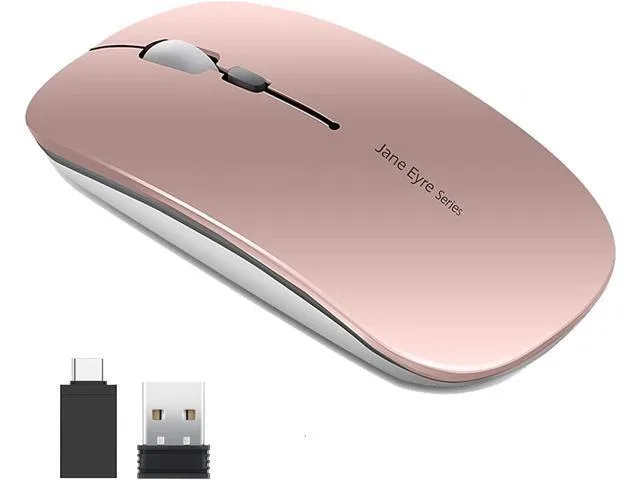 Manw Manw Q5 Slim Rechargeable Wireless Mouse Rose Gold — product photo