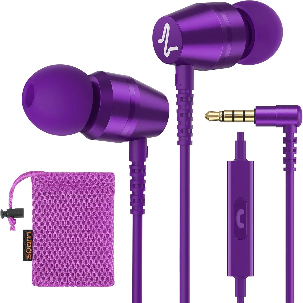 YINGHUA YINGHUA OMNITONE Wired Earbuds 3.5 mm Jack Purple — product photo