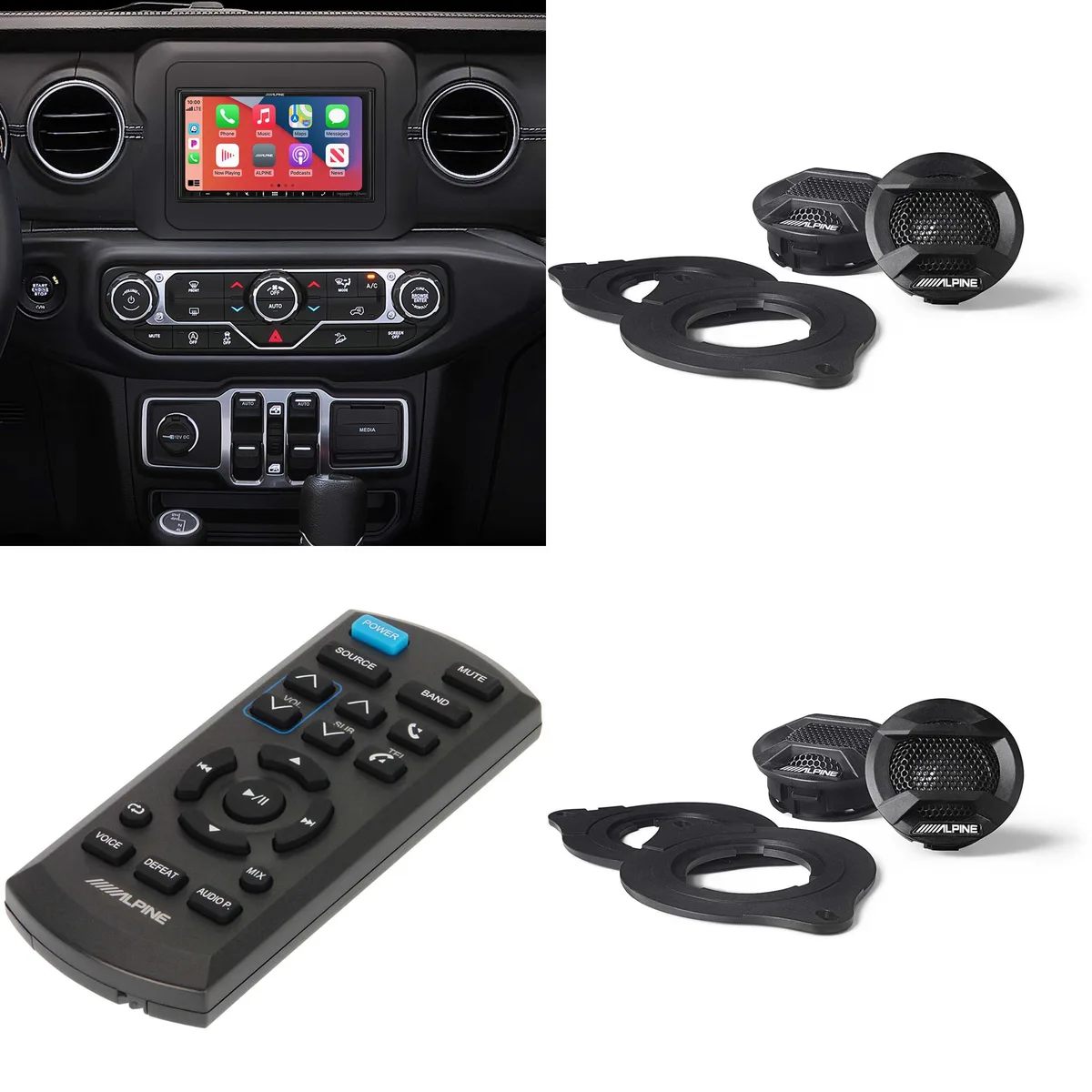 Alpine Alpine i407-WRA-JL 7in Receiver Bundle with SPV-10TW-WRA Tweeters &amp; RUE-4360 Remote — product photo