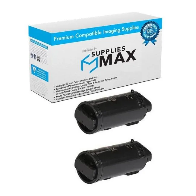 SuppliesMax SuppliesMax Black Extra High Yield Toner Cartridge 2-Pack 16900 Pages 106R03919_2PK — product photo