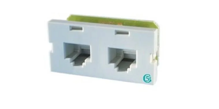 ORTRONICS ORTRONICS Clarity Series II 2-Port CAT5e Jack Module Fog White — product photo