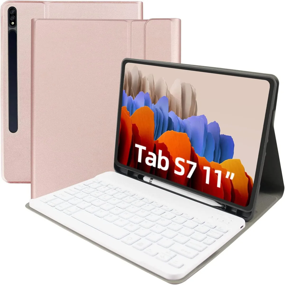 BONAEVER BONAEVER Keyboard Case for Samsung Galaxy Tab S8/S7 11 inch Rose Gold — product photo