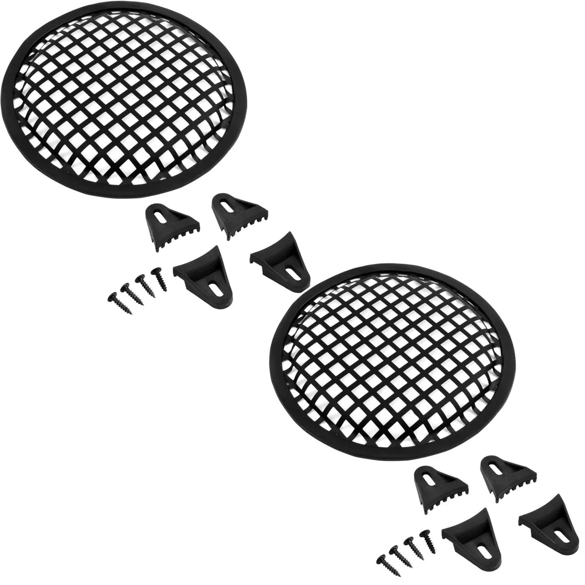 The Wires Zone The Wires Zone 6 Inch Steel Speaker Grill Waffle Pair — product photo