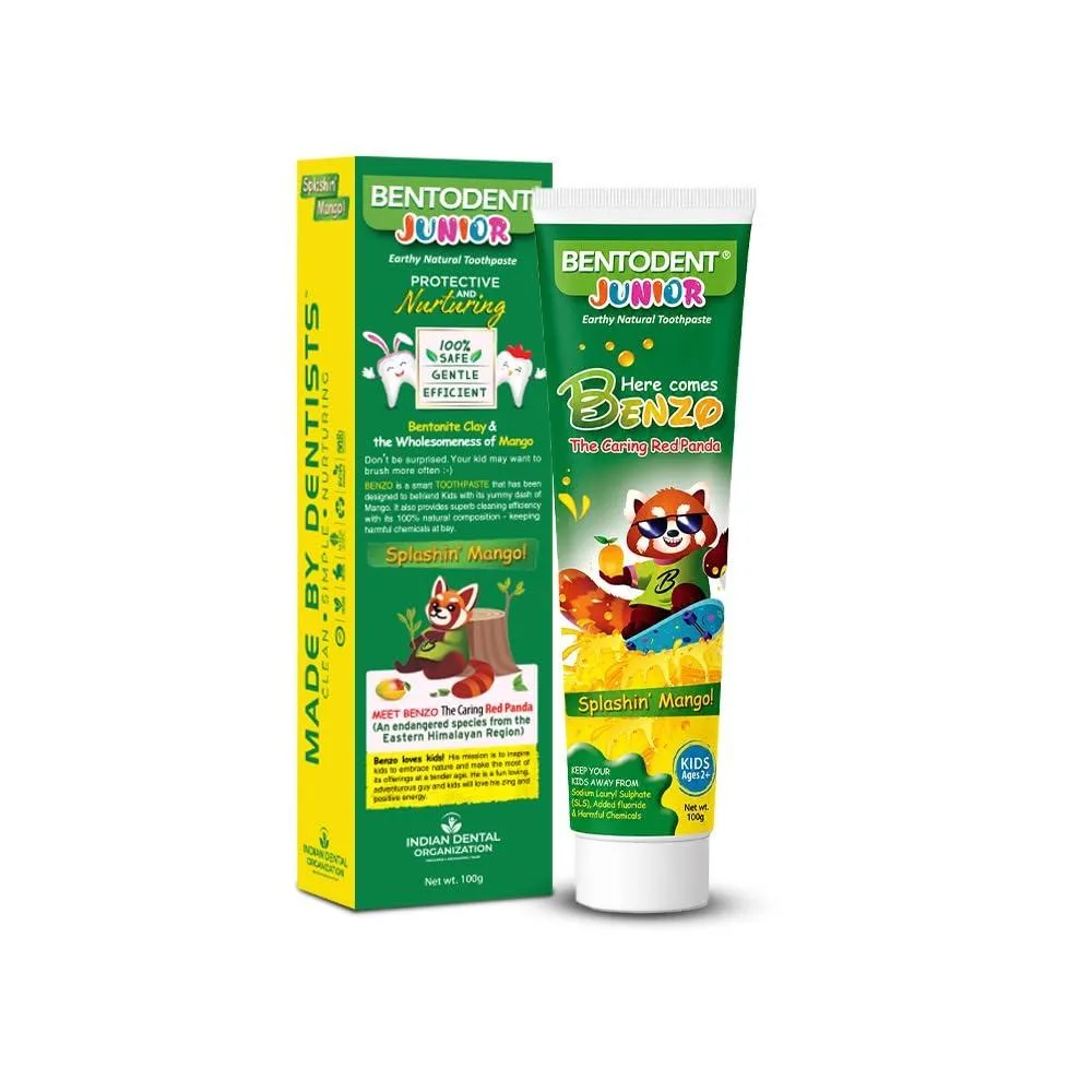 White 100 g toothpaste tube with mango illustration