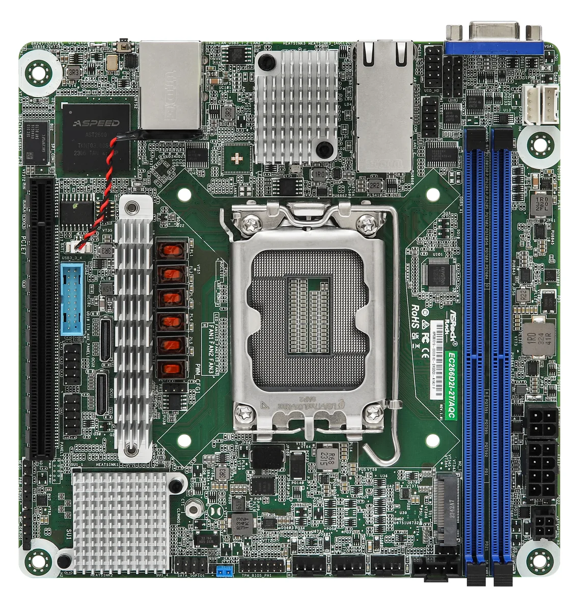 ASRock Rack ASRock Rack EC266D2I-2T/AQC server motherboard — product photo