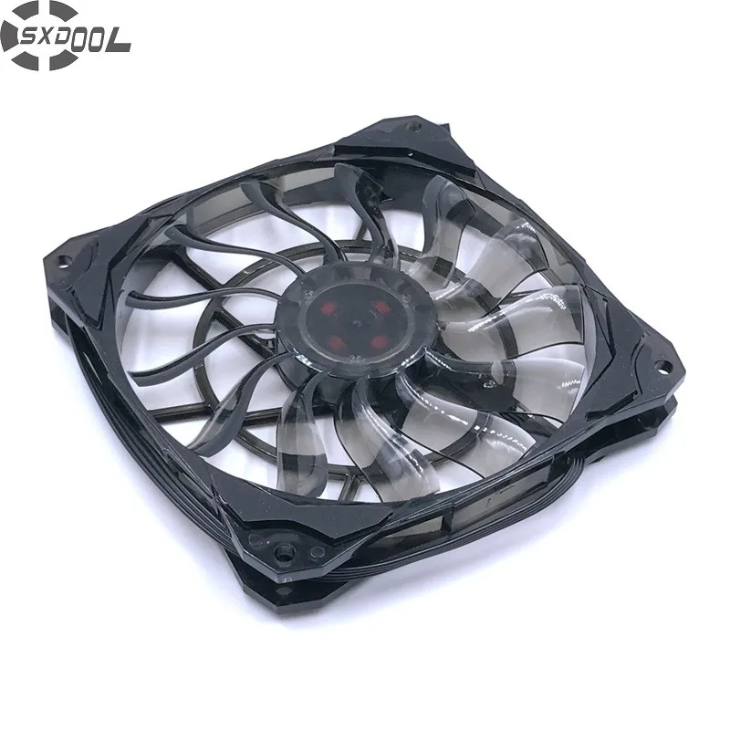 SXDOOL SXDOOL Slim 15mm 120mm PWM Case Fan 53.6CFM De-vibration Rubber — product photo