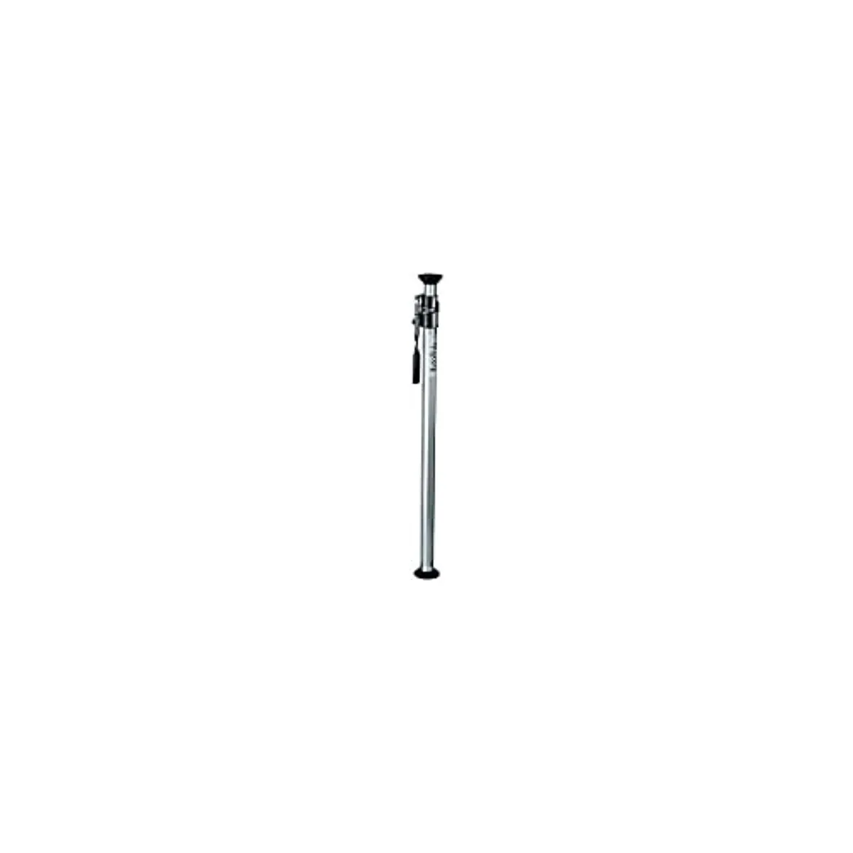 Silver metal telescopic pole with lever lock, extends 39.4 to 67 inches