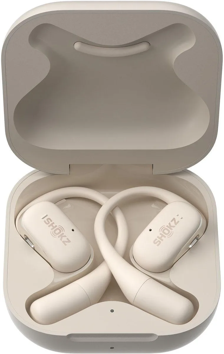 SHOKZ SHOKZ OpenFit T910-ST-BG-US Beige true wireless headphone — product photo