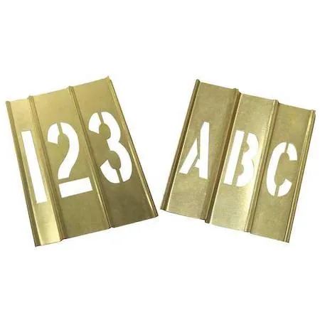 Value Brand Value Brand 20Y520 Stencil Kit 46 Piece 3 In Brass — product photo