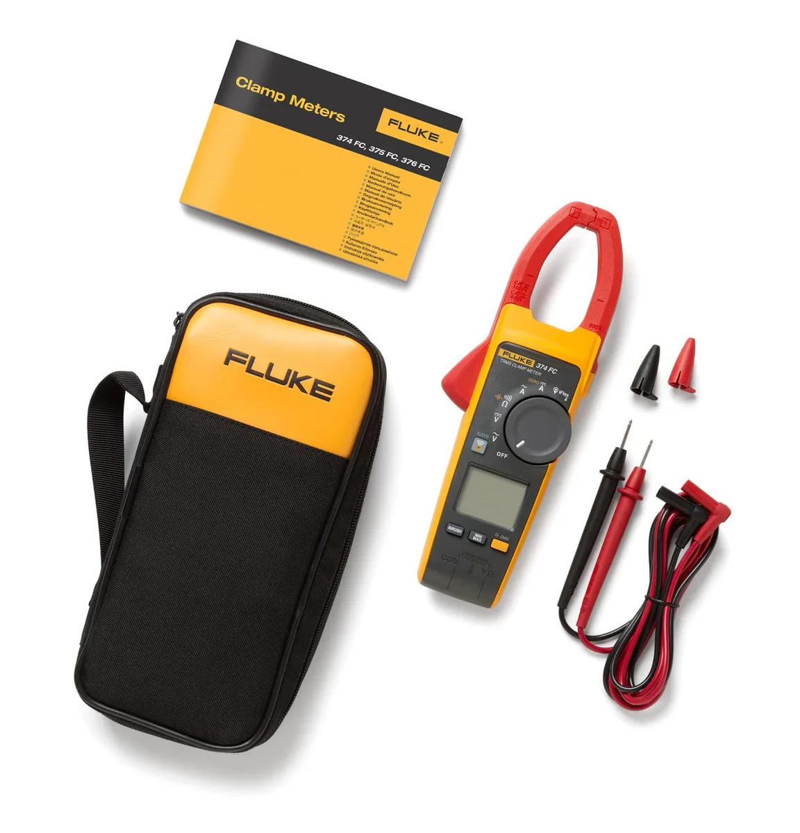 Fluke Corporation Fluke 374 FC 600A AC/DC TRMS wireless clamp meter measurement tool — product photo