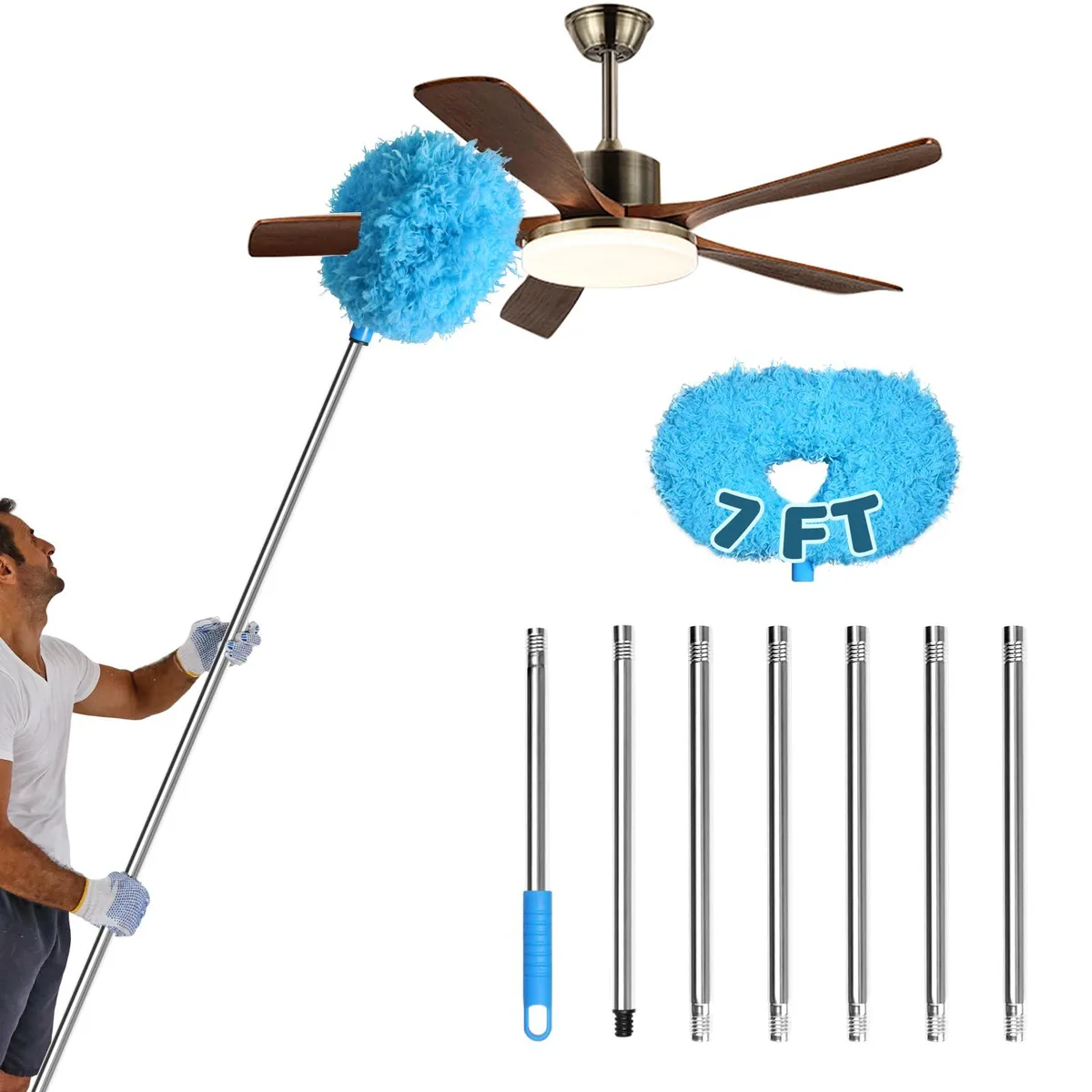  Metra Ceiling Fan Cleaner Duster 7FT Blue — product photo