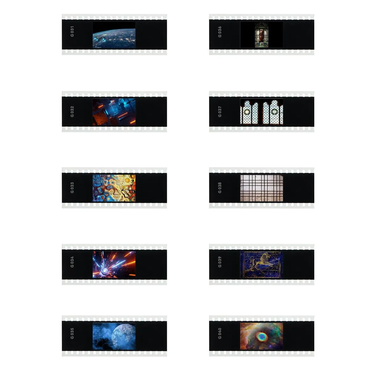 Flashpoint Brand Flashpoint AK-S04 Slide Set 4 for AK-R21 Projection Kit — 10 slides — product photo