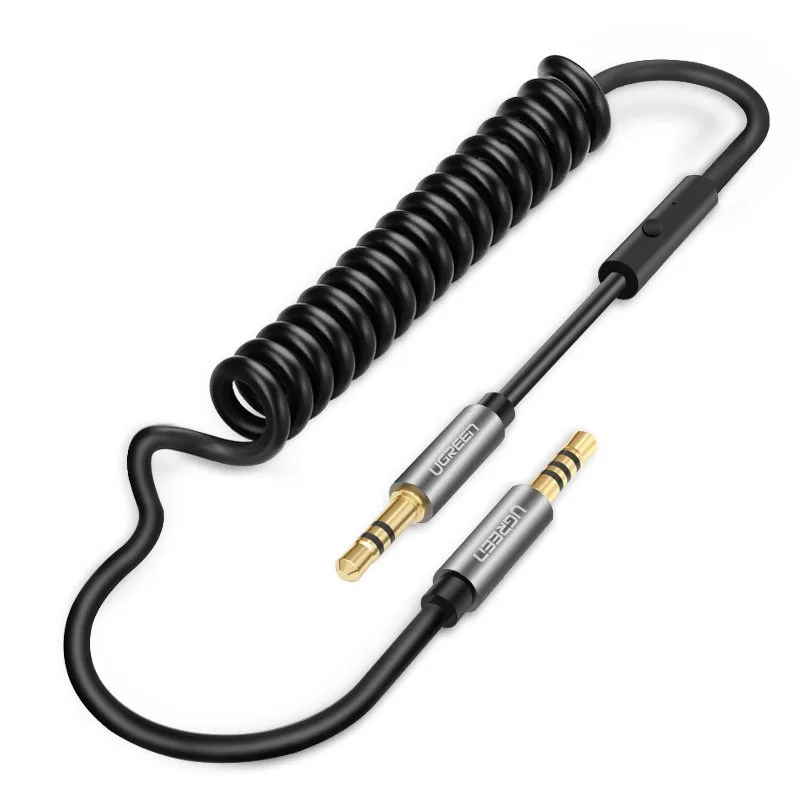 TeKit TeKit 3.5 mm Aux Cable with Inline Mic Remote Black 3.3 ft 20704 — product photo