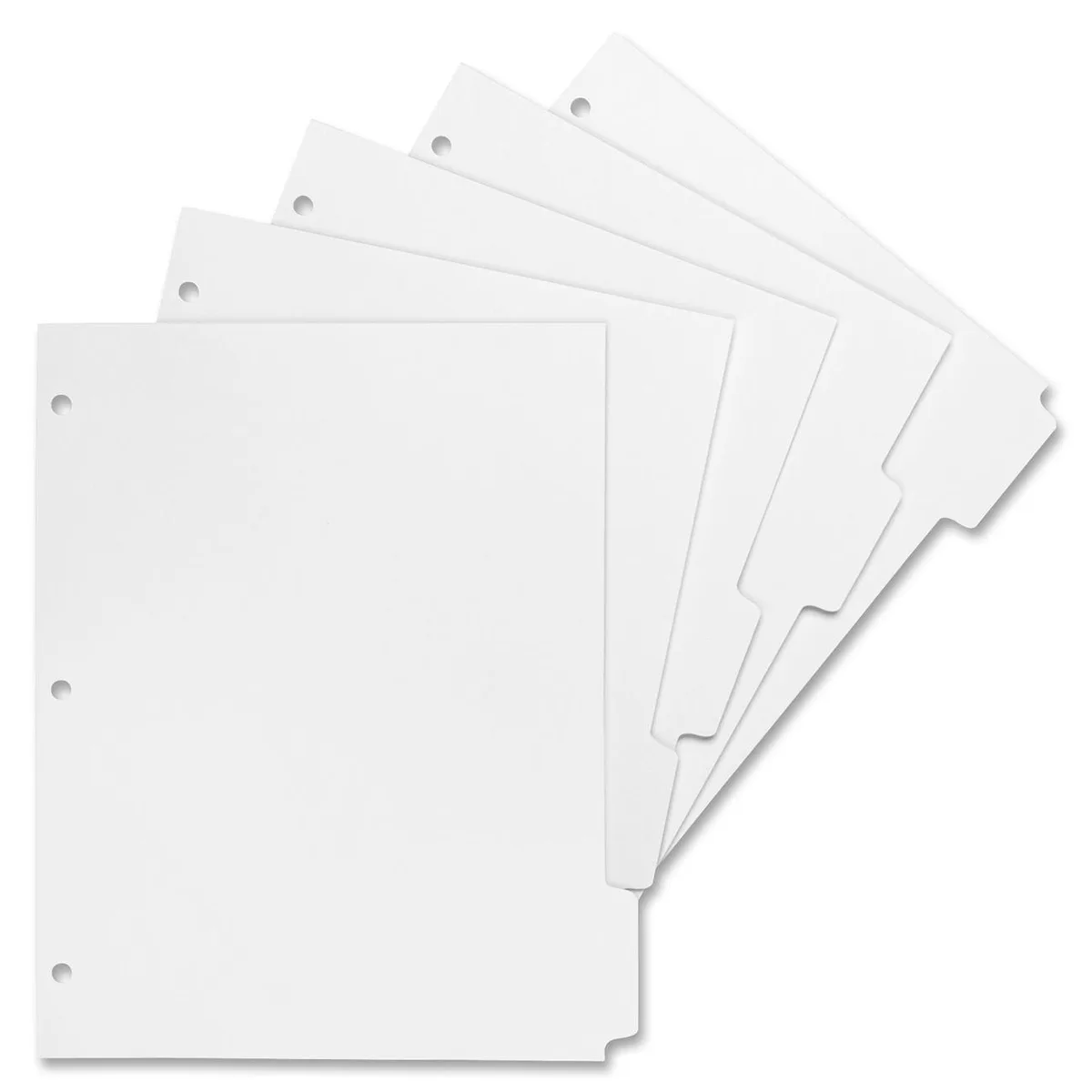 Sparco Products Sparco Products 02077 3-Hole Letter Print-on Tab Dividers 50 Box — product photo
