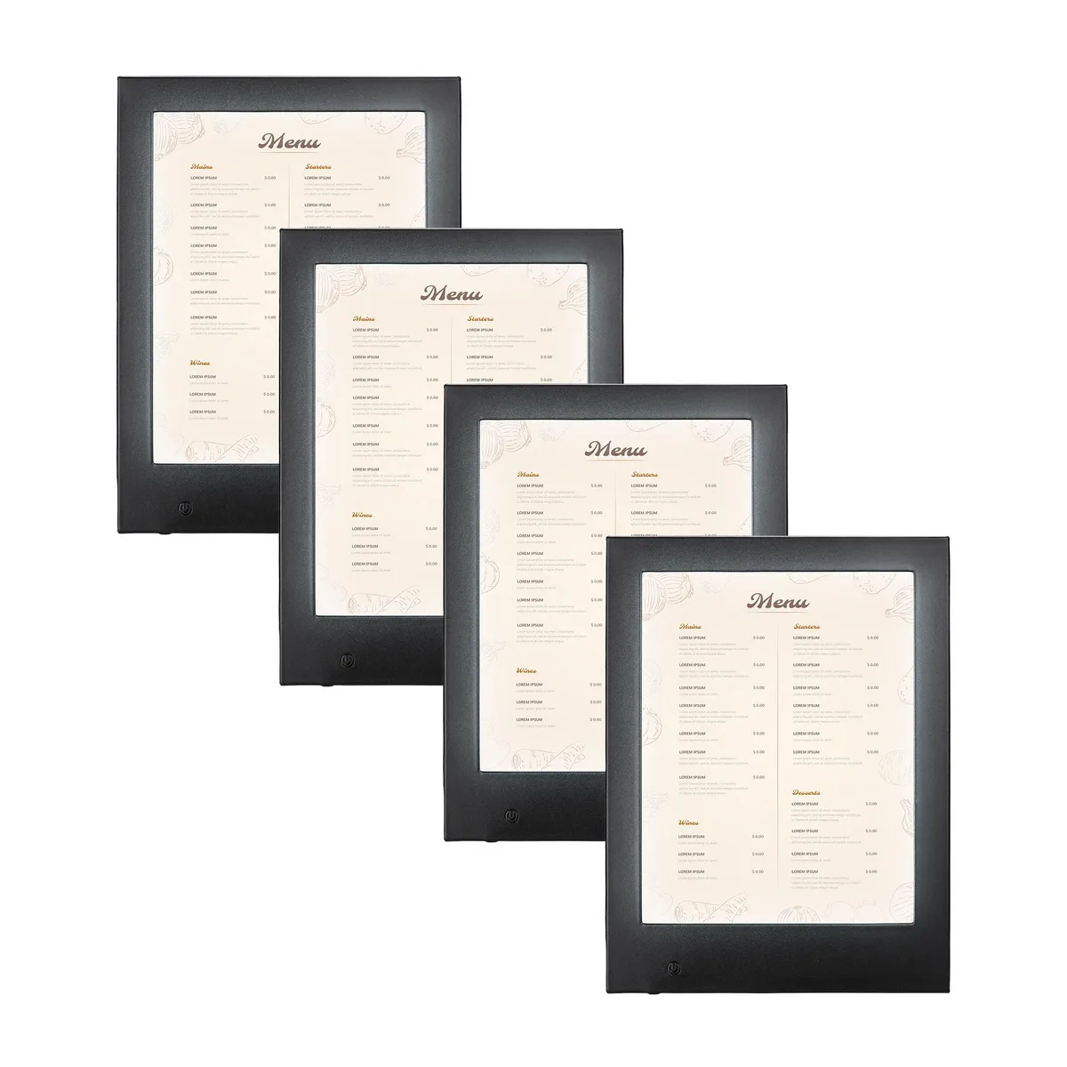 Yescom USA, Inc. Yescom USA, Inc. 26MNC010-1PL8X11X4 LED backlit menu holder accessory — product photo