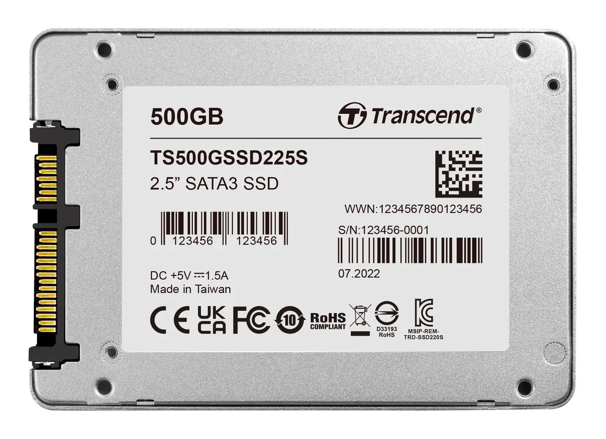 Transcend Transcend SSD225S 500GB SATA 2.5-inch internal hard drive — product photo