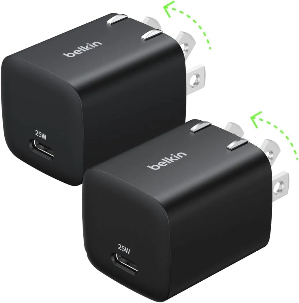 ONITOON ONITOON USB-C Wall Charger 25W 2-Pack PD 3.0 PPS Black — product photo