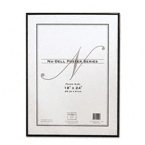 Black metal poster frame 18 by 24 inches with plastic face