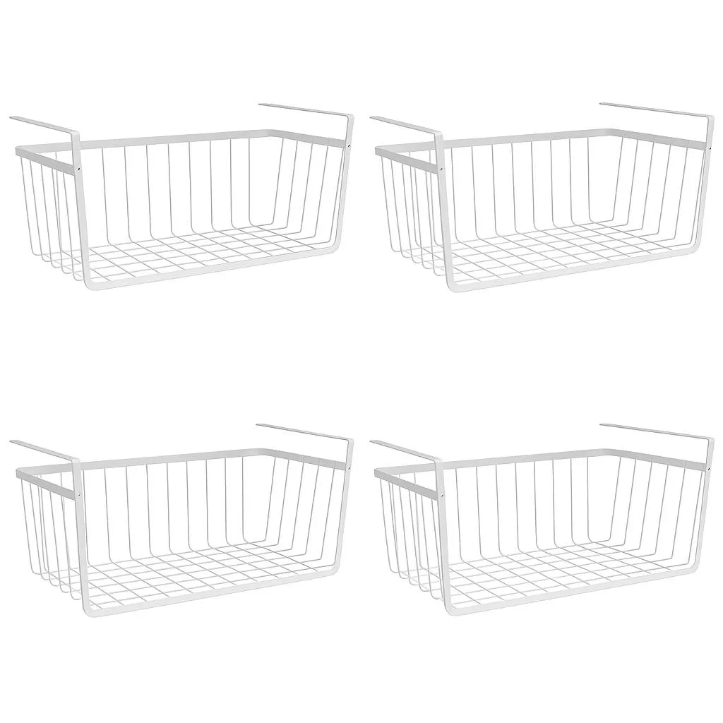 Modern Home Modern Home Wire Hanging Basket Shelves Set of 4 15" White Steel — product photo