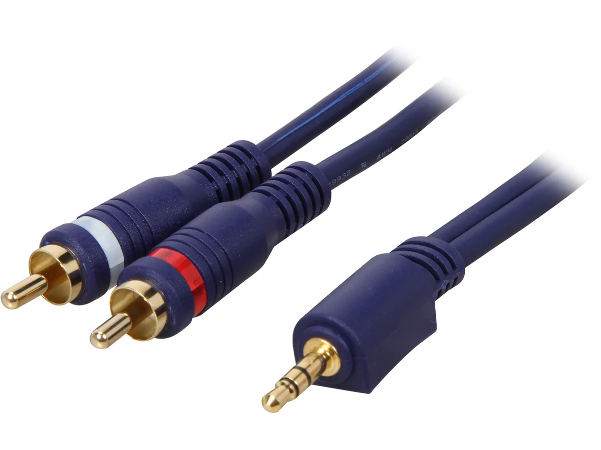 Cables To Go Cables To Go 40615 12 ft 3.5mm Stereo Male to Two RCA Male Y-Cable — toote foto