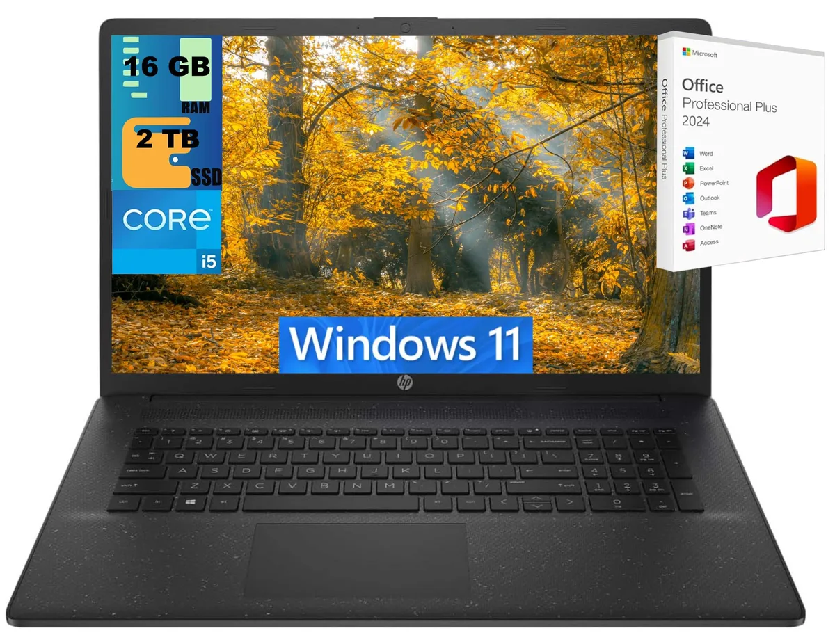 HP HP 17 laptop 17.3" HD+ i5-1334U 10-core 16GB 2TB PCIe SSD — product photo