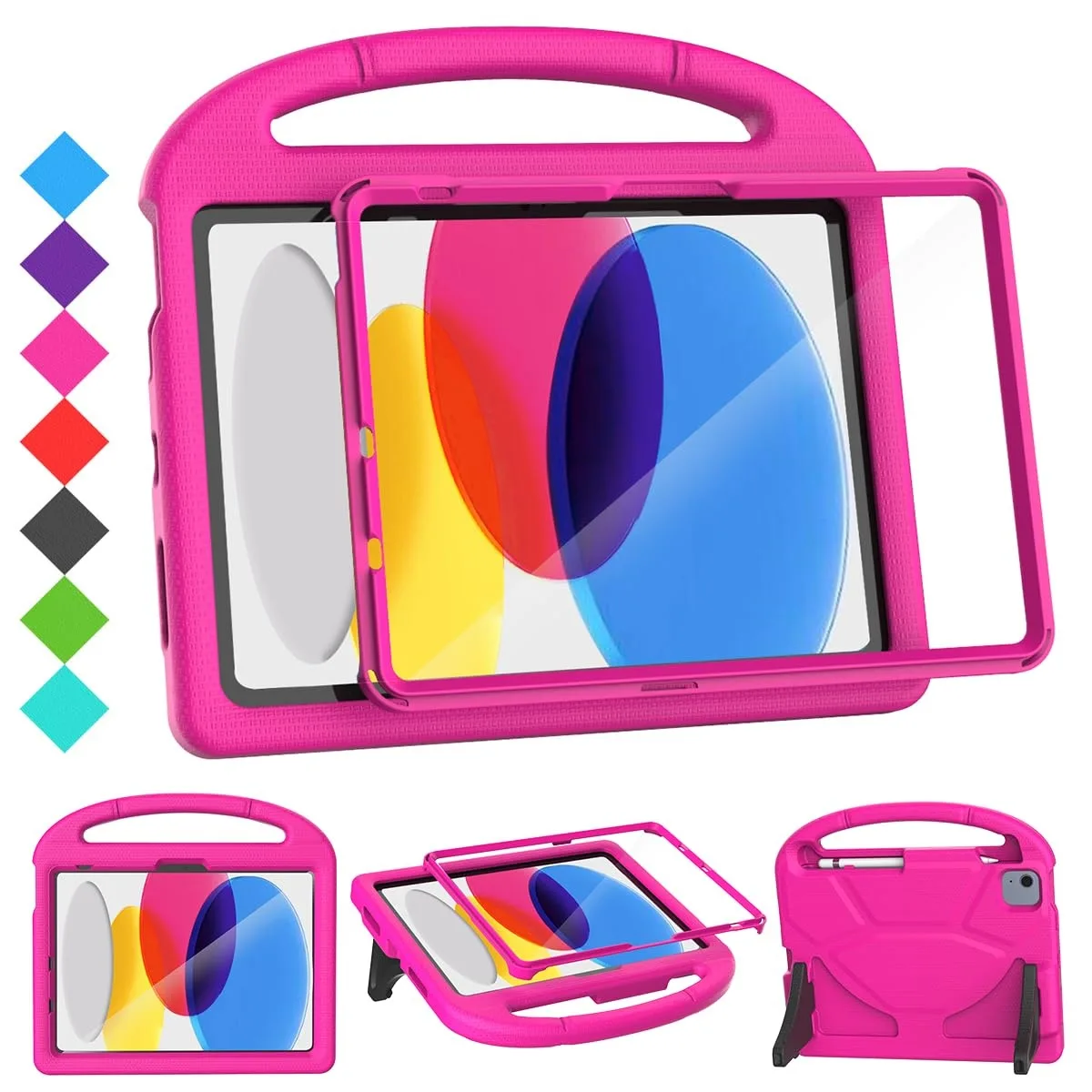 Suplik iPad 10th/11th Gen Kids Case with Screen Protector Pink — product photo