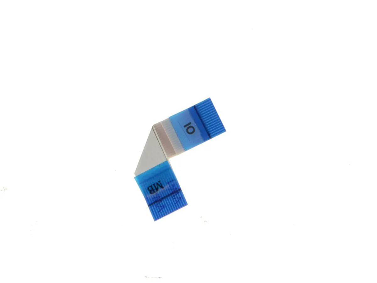 Flat beige ribbon cable with connectors on both ends