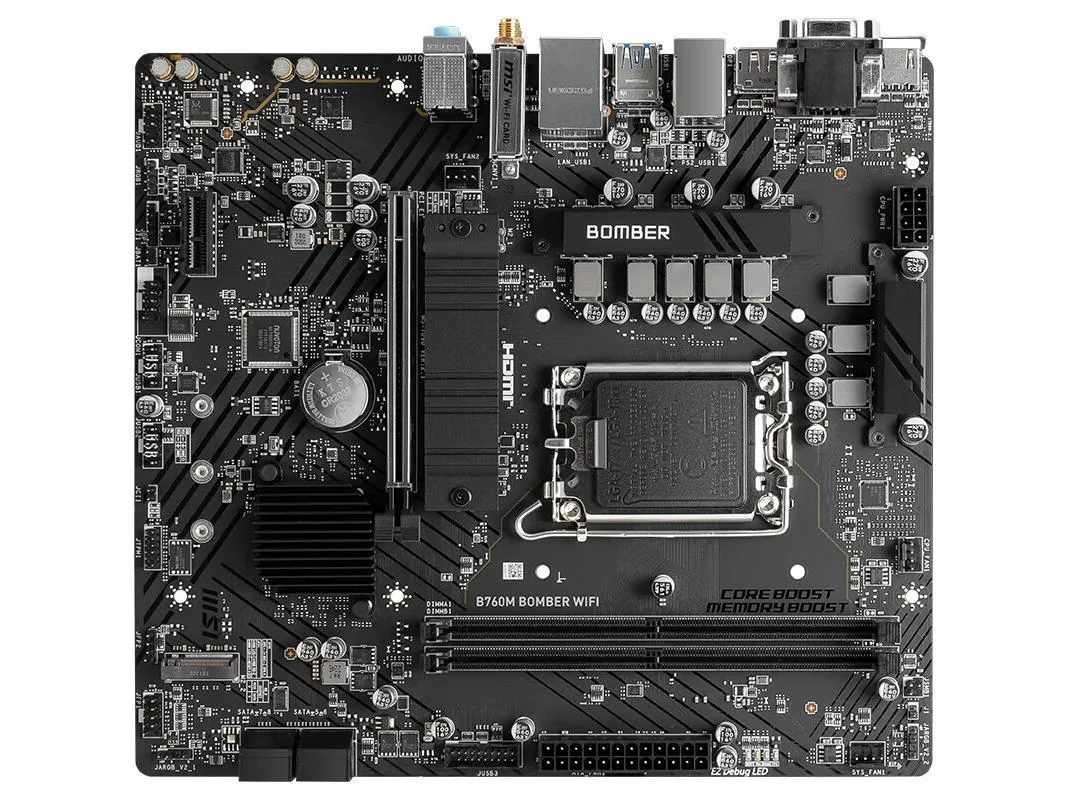 MSI MSI B760M BOMBER WIFI Intel motherboard — product photo