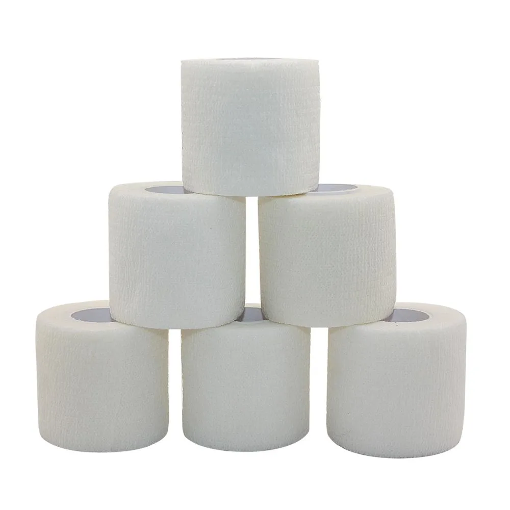 COMOmed COMOmed Self-Adherent Cohesive Bandage 2"x5 Yards White 6 Rolls — product photo