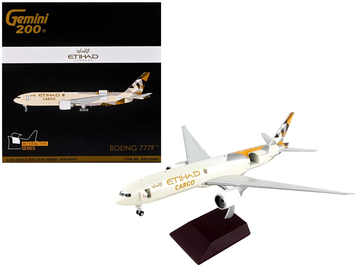 GeminiJets GeminiJets Boeing 777F Etihad Cargo Beige 1/200 Diecast — product photo