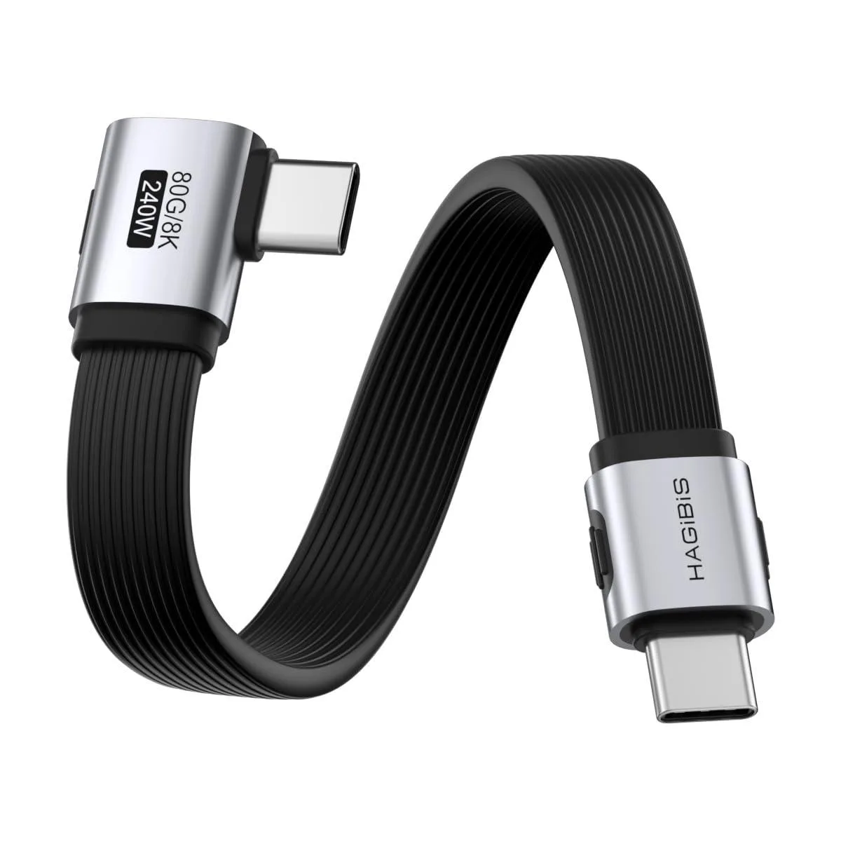 Fervit Fervit USB4 cable 80Gbps 240W 8K 0.3ft side 90 degree — product photo