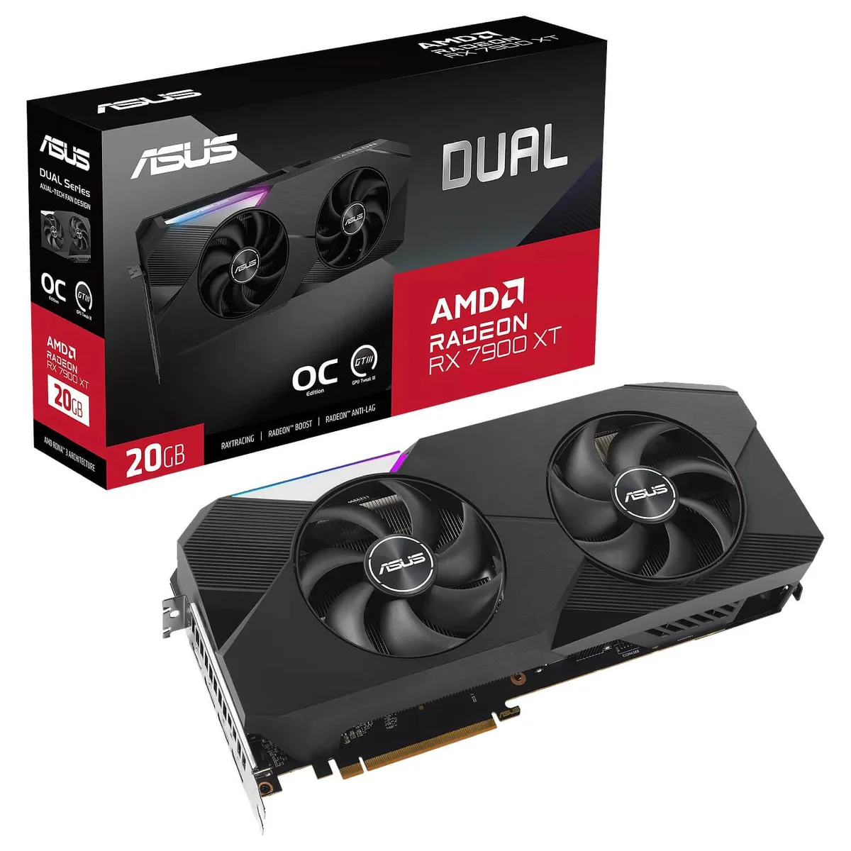 ASUS ASUS DUAL-RX7900XT-O20G graphics card — product photo