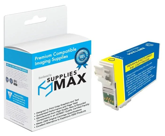 SuppliesMax SuppliesMax T124420 Yellow Inkjet Cartridge 220 Pages — product photo