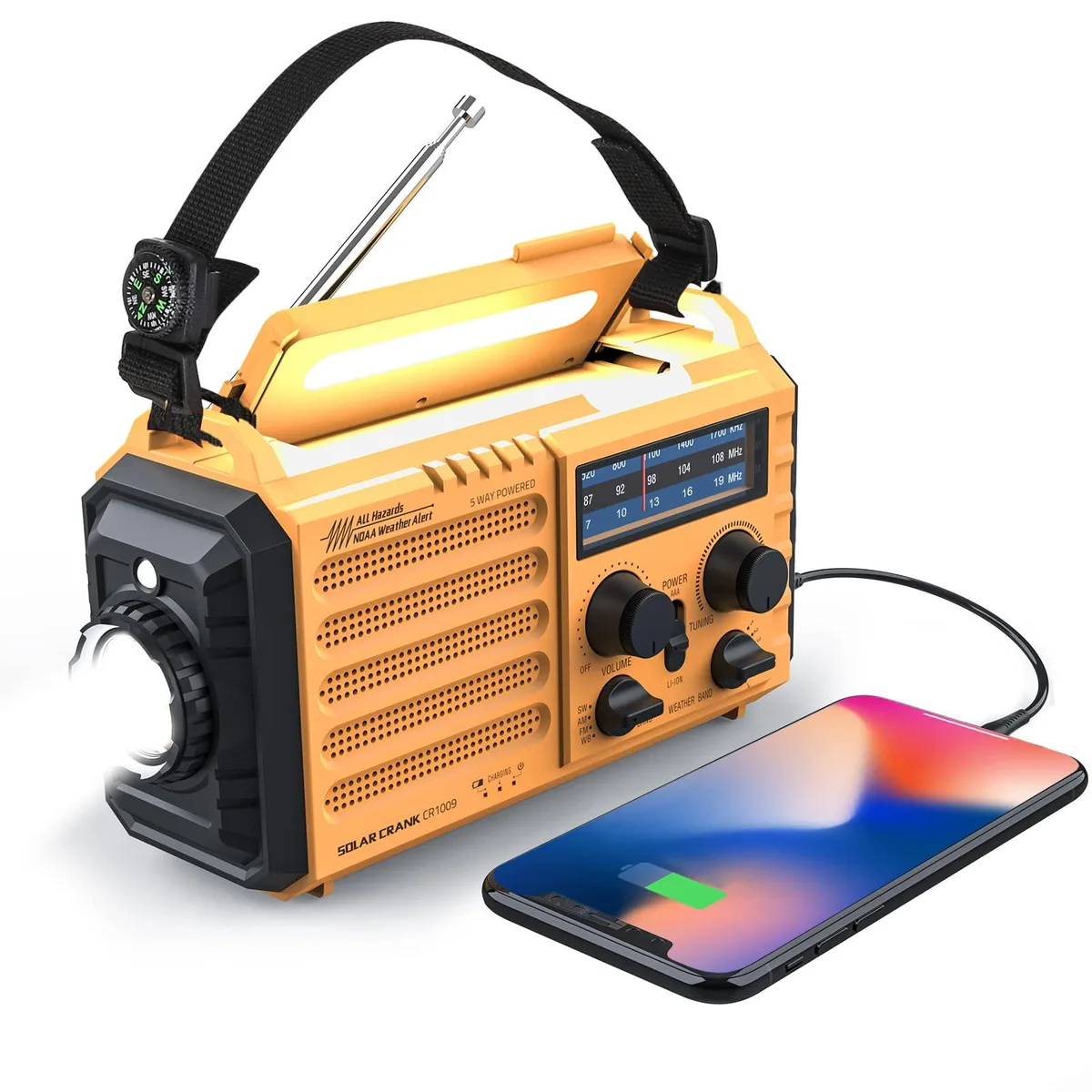  Raynic CR1009 5000mAh 18500mWh NOAA Weather Radio — product photo