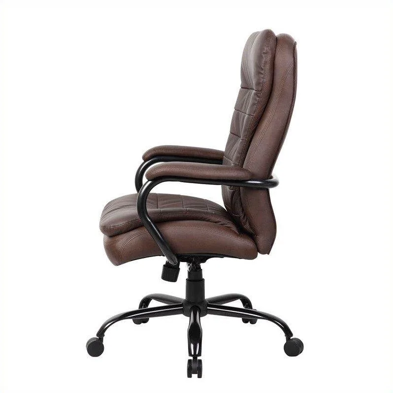 BOSS Office Products BOSS Office Products B991-BB Bomber Brown LeatherPlus Office Chair 400lbs — product photo
