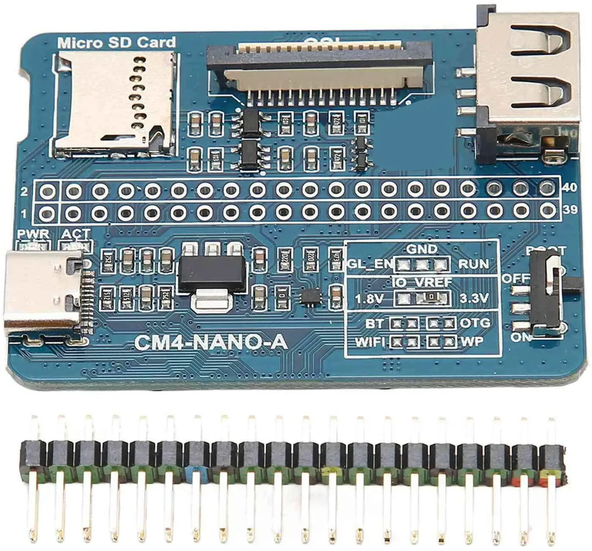 NuoTo NuoTo Raspberry Pi 4 Model A Mini Base Board for CM4 B-to-B Connector Quad Core 64-bit Expansion Board — product photo