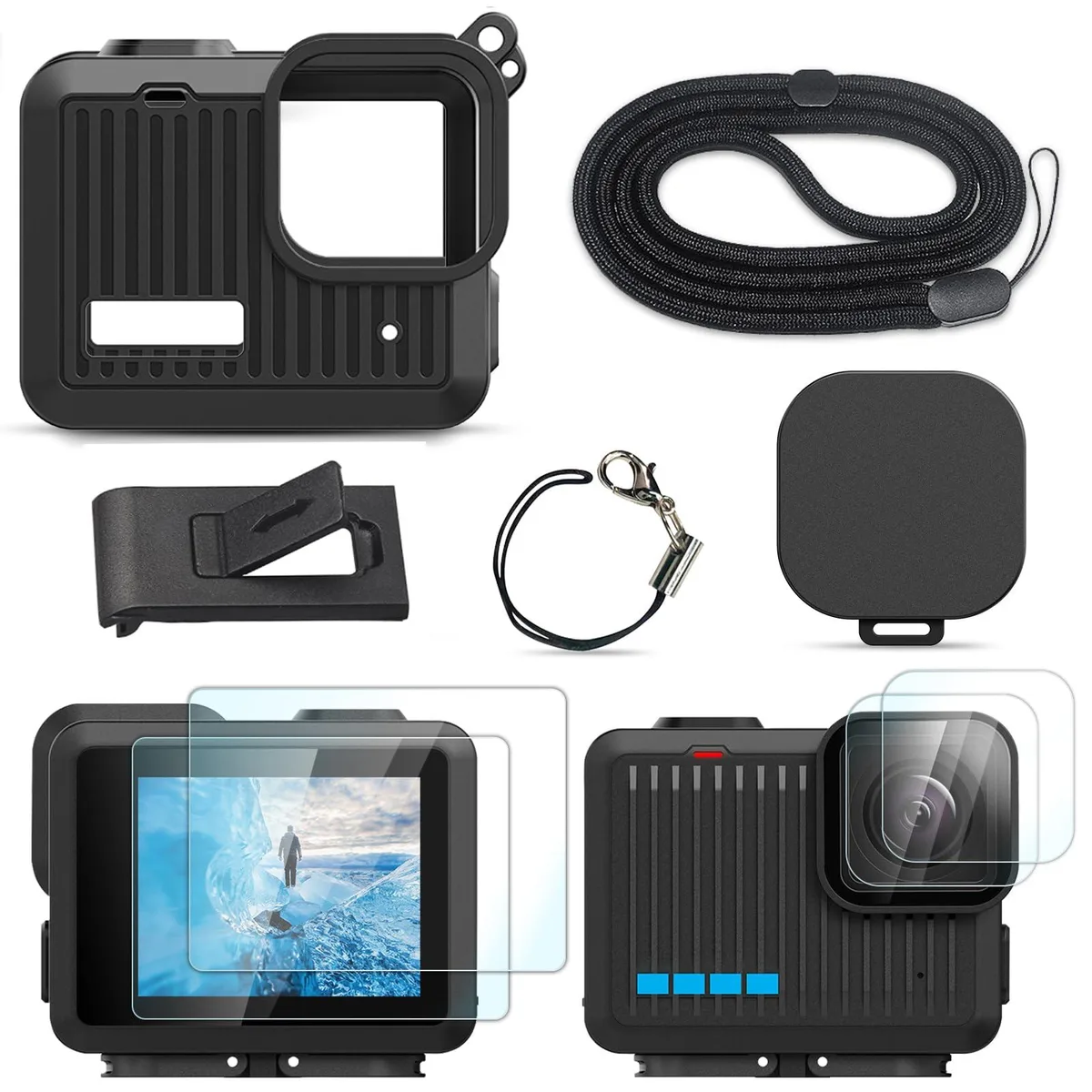 FiTSTILL Hero 4K Silicone Case Kit Black — product photo