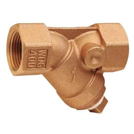 Bronze Y-strainer with female NPT ends, 2-inch size