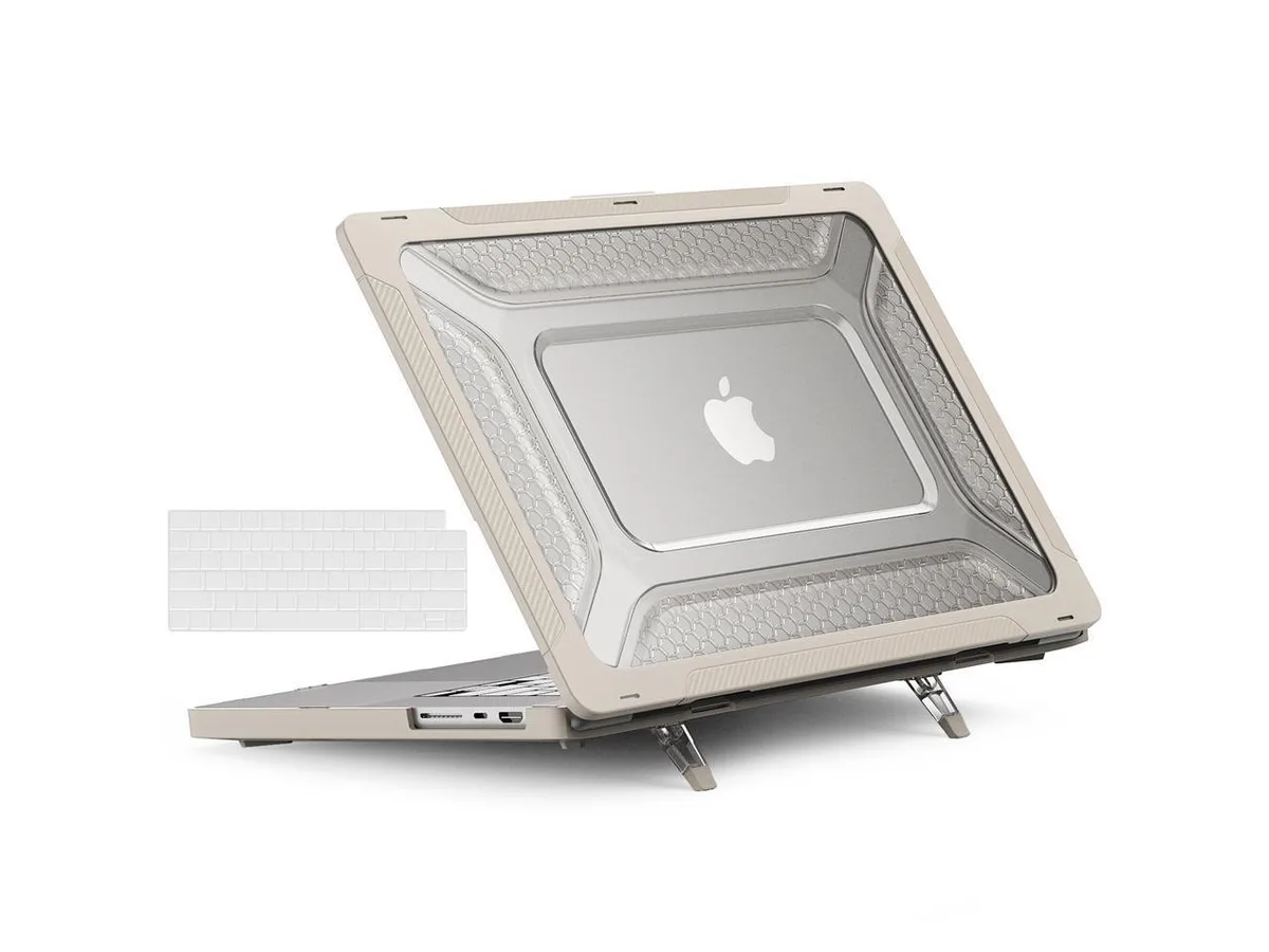 Werleo Werleo 16 inch MacBook Pro Case A2485 A2780 Apricot laptop case — product photo