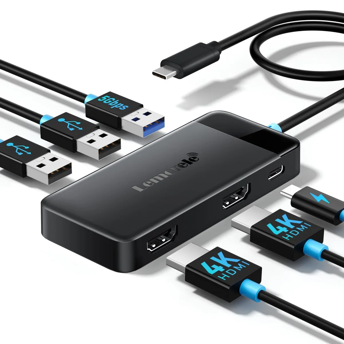 Belkin Lemorele Docking Station Dual Monitor 2 HDMI 100W PD Black — product photo