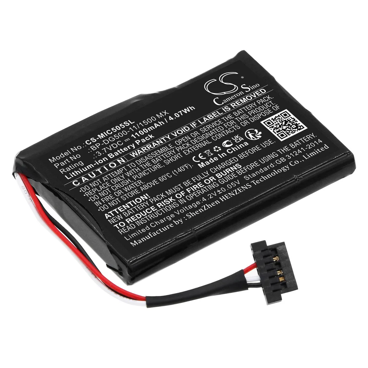 Cameron &amp; Co Cameron &amp; Co DS-CS-MIC505SL standard battery 1100mAh — product photo