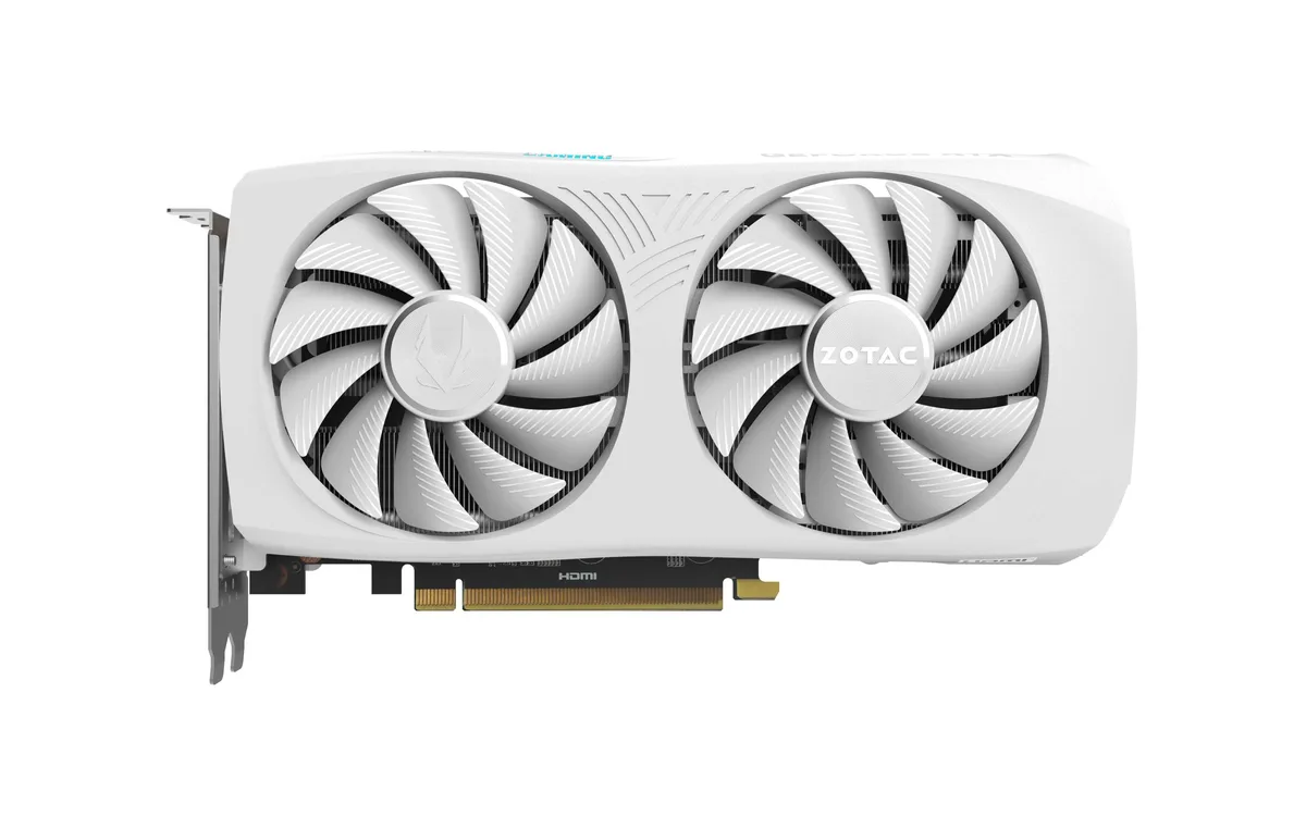 ZOTAC ZOTAC GeForce RTX 4070 SUPER Twin Edge OC White 12GB graphics card ZT-D40720Q-10M — product photo