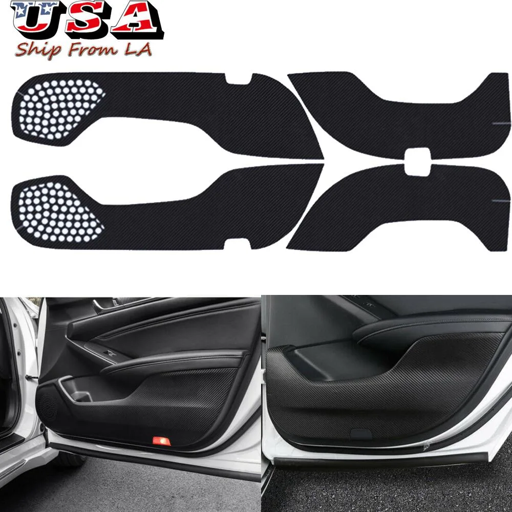 SIMPLEX TECHNOLOGY CO., LIMITED SIMPLEX TECHNOLOGY CO., LIMITED 2018-2021 Honda Accord Carbon Fiber Door Anti-Kick Panel Cover 4pcs — product photo