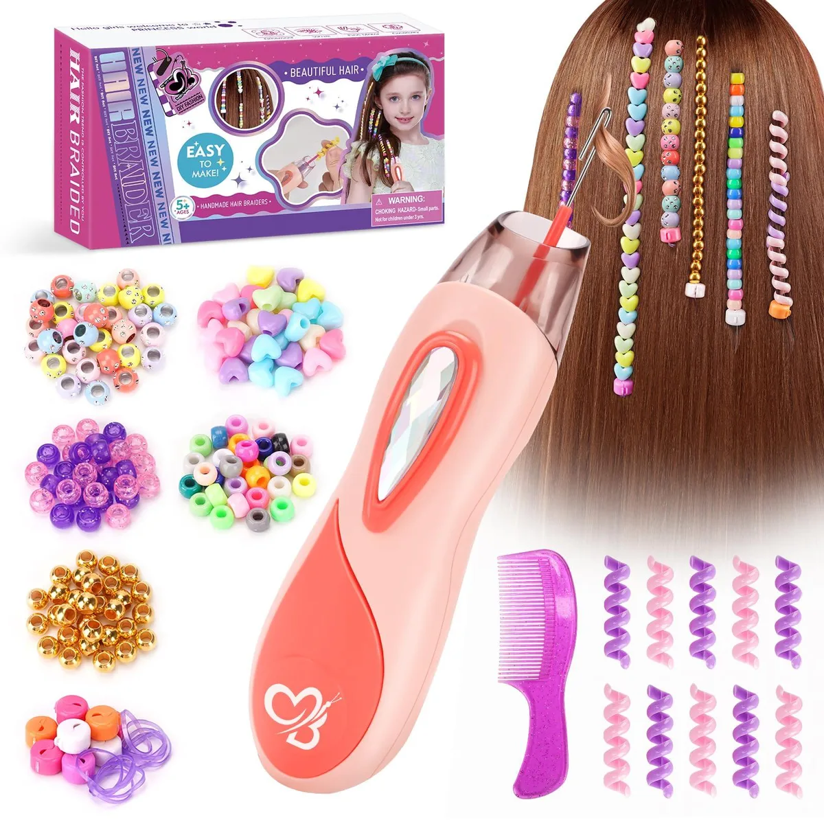  Hair Beads Kit 150 beads 10 rings 30 bands 10 snaps — product photo