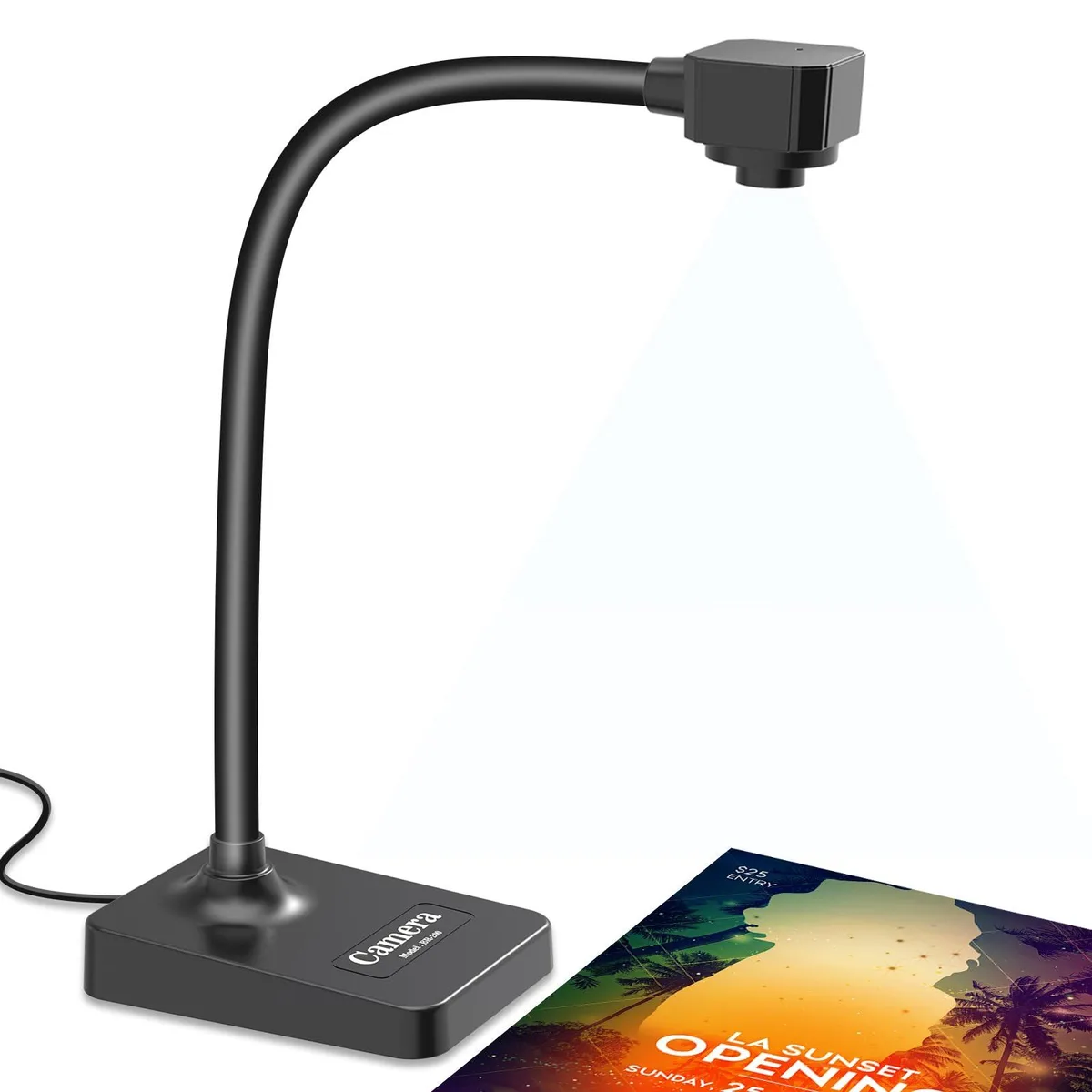 BexonRuihe BR-200 USB Document Camera 1080P 30fps 20.4in 360° 1.10lb — product photo