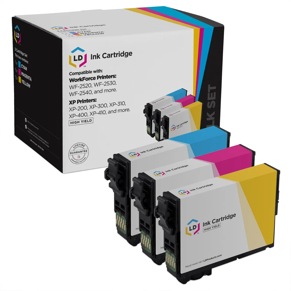 LD Products LD Products Remanufactured Ink Cartridges for Epson 200XL (Cyan, Magenta, Yellow, 3-Pack) — product photo