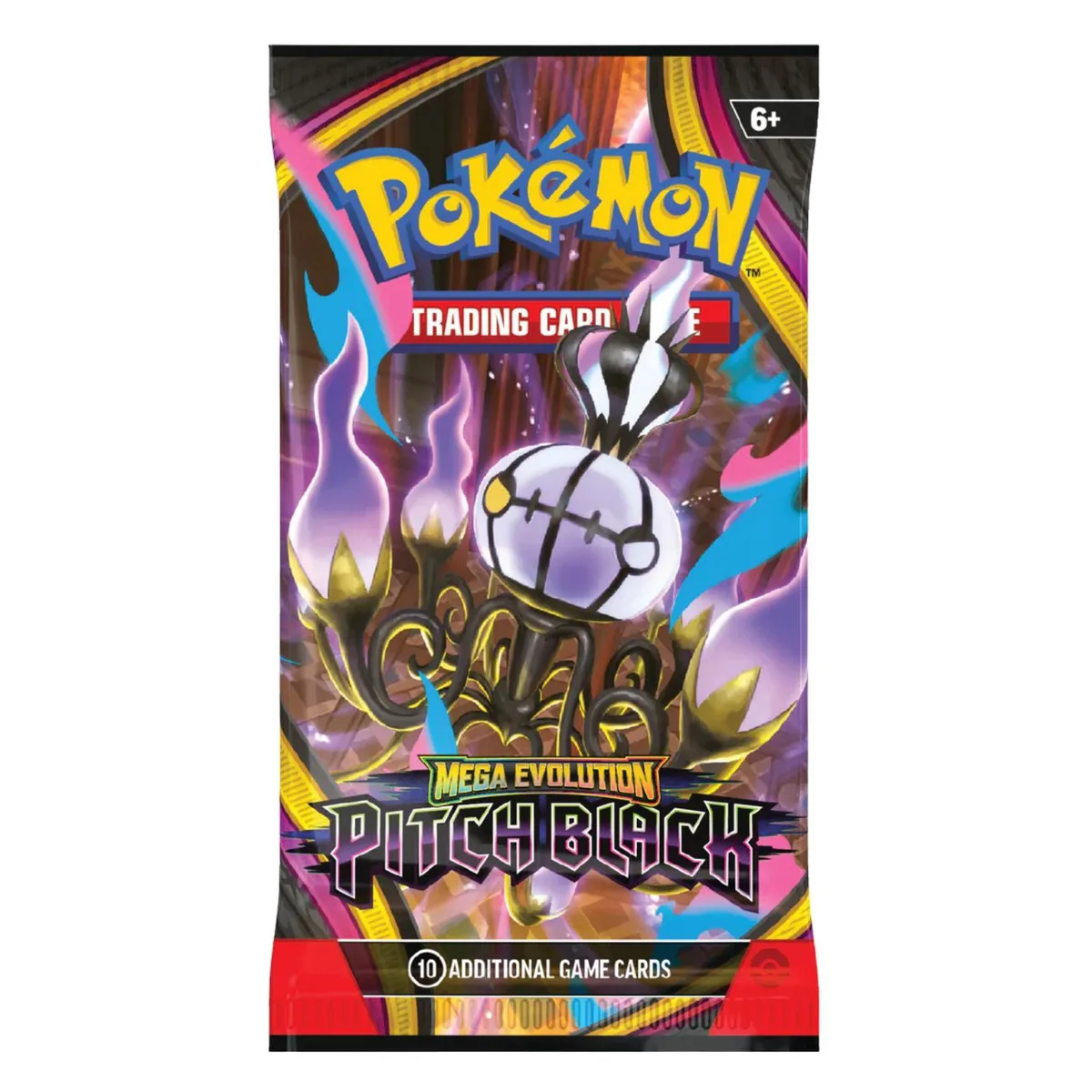 Pokemon Pokemon ME5 Mega Evolution Pitch Black Booster Pack Mega Chandelure ex 10 cards — product photo