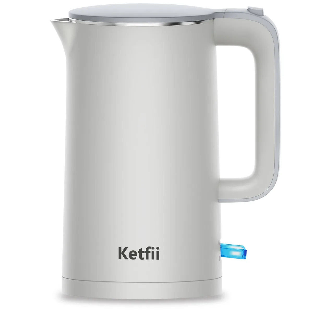  Ketfii 1.7L Electric Kettle Grey 304 Stainless Steel — product photo